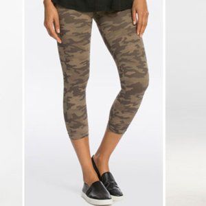 SPANX Olive Green Camo Capri Leggings